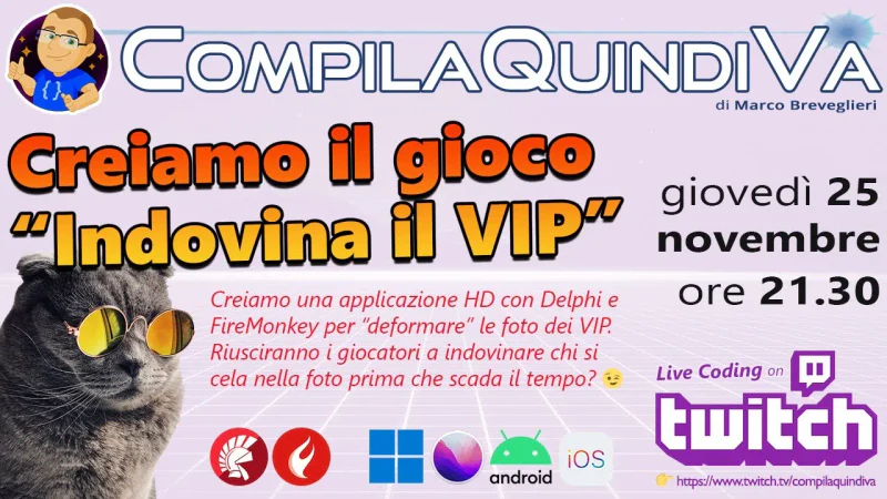 Creiamo il gioco 'Indovina il VIP' - Parte 2 (Live Coding)