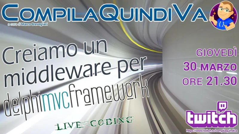 Creiamo un middleware per DelphiMVCFramework (Live Coding)