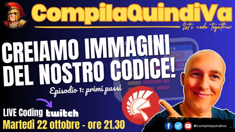 Creiamo immagini del nostro codice! Ep. 1: Primi passi (Live Coding)