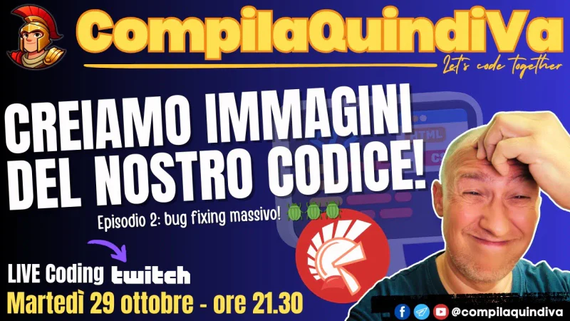 Creiamo immagini del nostro codice! Ep. 2: Bug fixing massivo! (Live Coding)