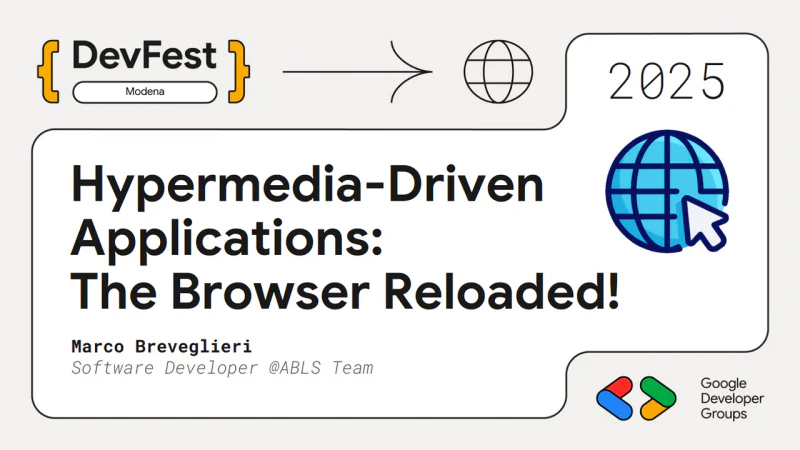 Locandina dell'evento Hypermedia-Driven Applications: The Browser Reloaded