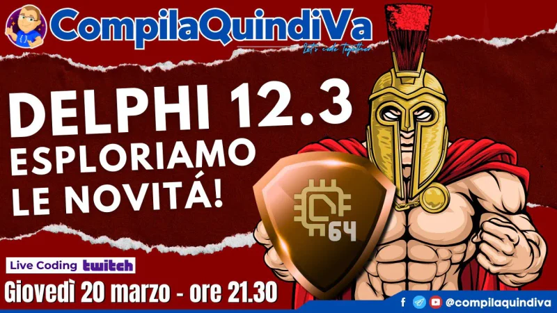 Le novità di Delphi 12.3: IDE a 64 bit, AI, Web Stencils, LSP e altro (Live Coding)