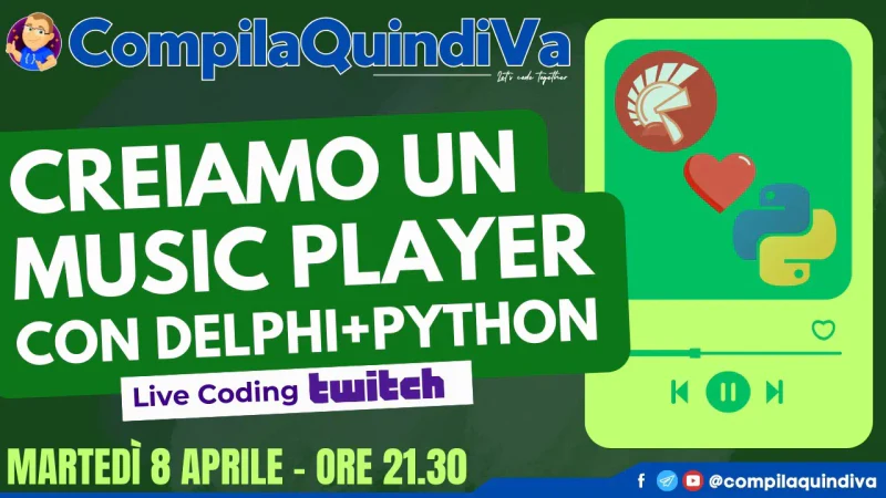 Creiamo un music player con Delphi e Python (Live Coding)