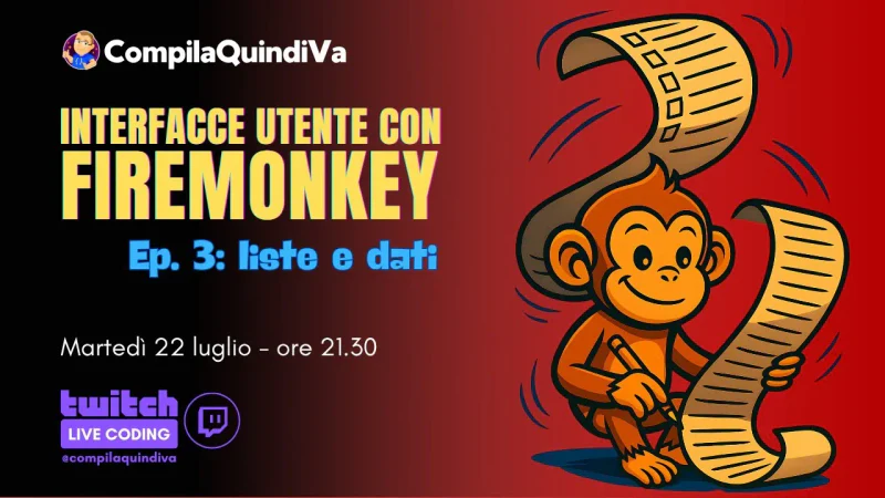 Interfacce utente con FireMonkey - Episodio 3: liste e dati (Live Coding)