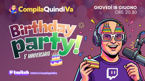 Festeggiamo il 5° anniversario del canale Twitch