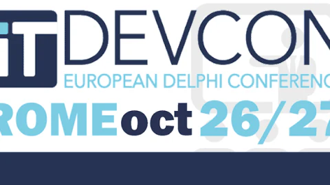 Ci vediamo a ITDevCon 2023 European Delphi Conference a Roma! (27-28 ottobre)