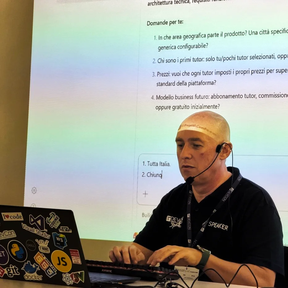 Marco Breveglieri nel talk su micro-SaaS