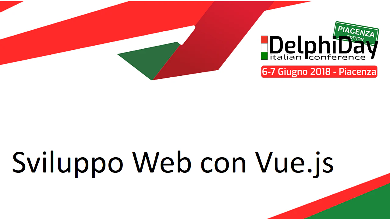 Locandina dell'evento Delphi Day 2018 Piacenza - Sviluppo Web con Vue.js