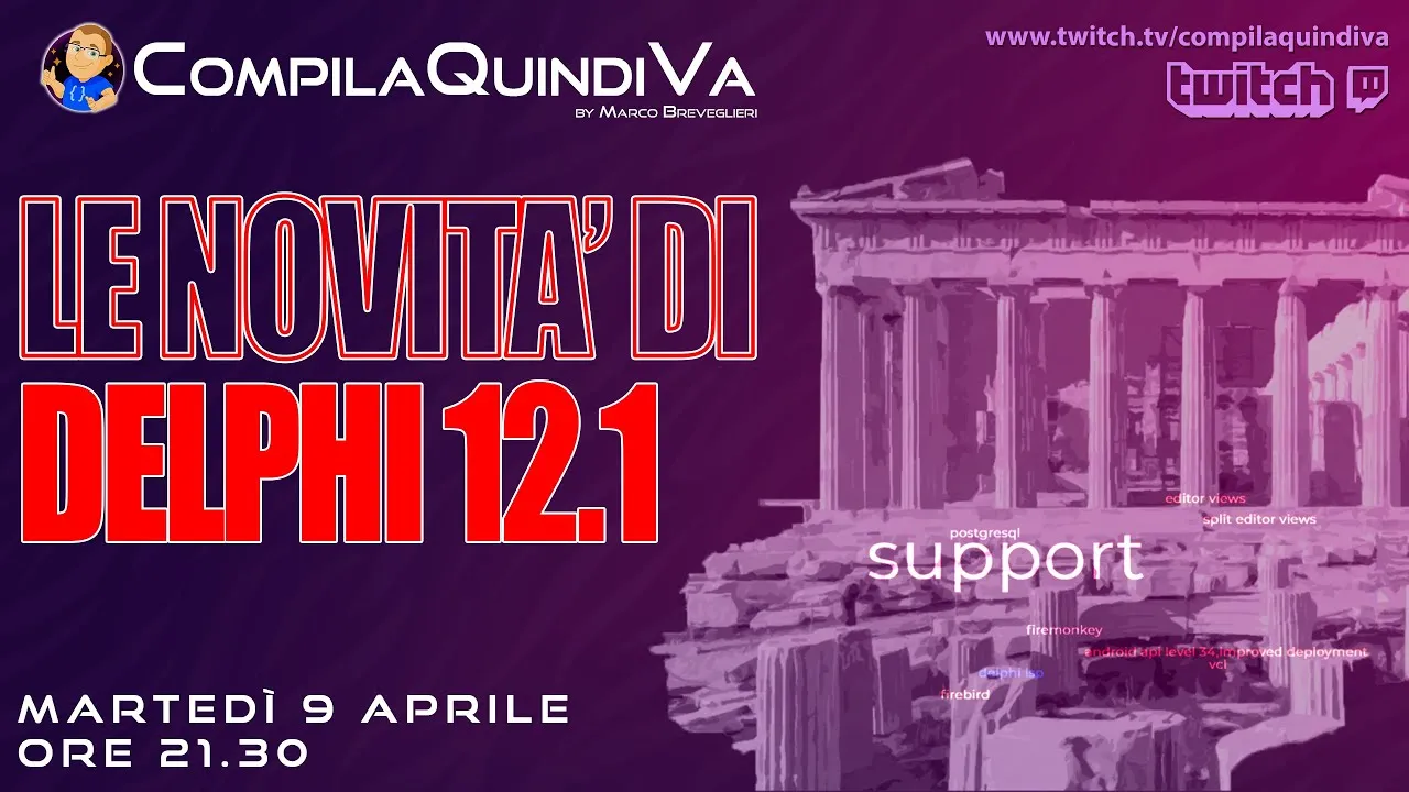 Le novità di Delphi 12.1: vediamo che c'è di nuovo? (Live Coding)