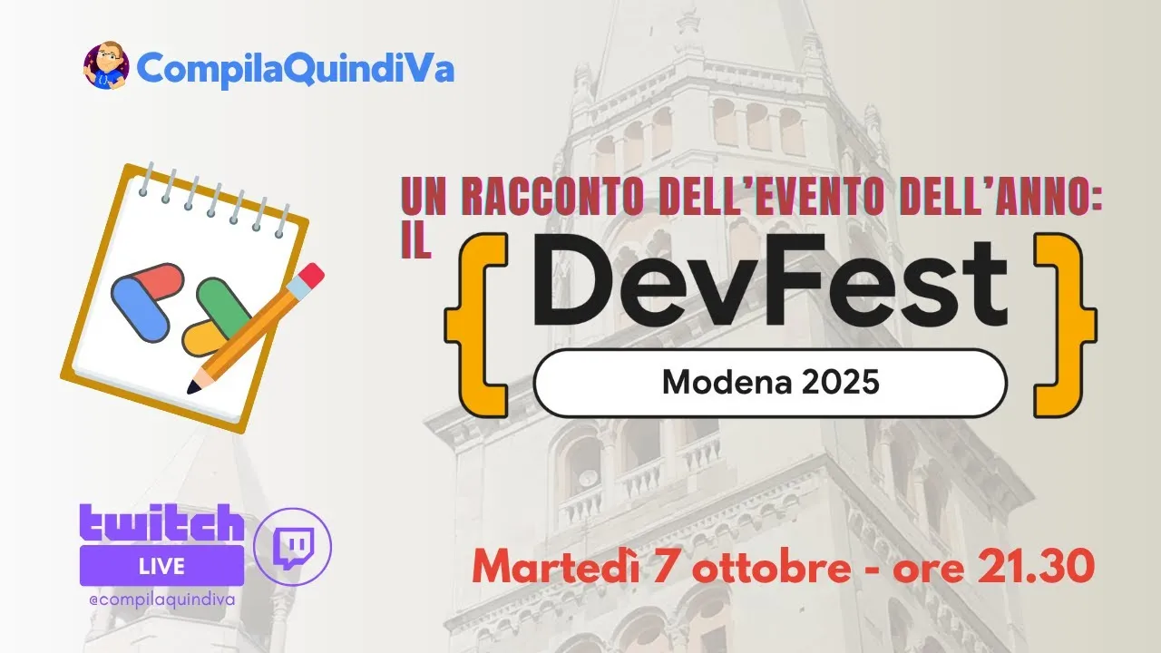 DevFest Modena 2025: racconto di quello che è successo davanti e dietro le quinte (Reportage)